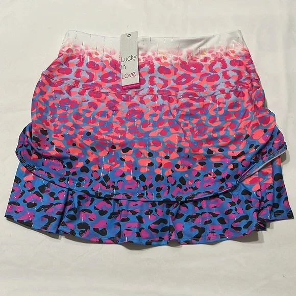 Lucky in Love Lucky Leopard Golf Skort Multi NWT - Picture 7 of 9
